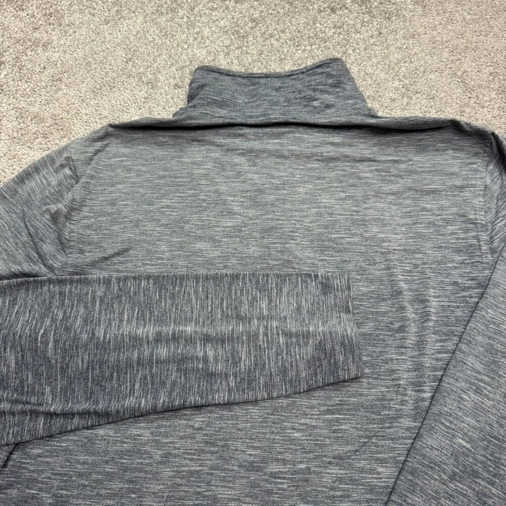 J.Crew Performance 1/4 Zip Pullover Shirt Mens Medium Heather Gray Long Sleeve